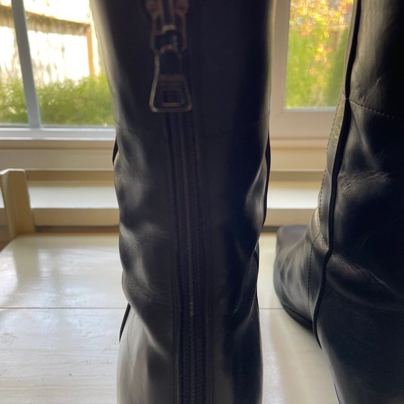 Women's Prada Black Short Boot Size 7 1 1/4 inch Heel - Picture 6 of 12